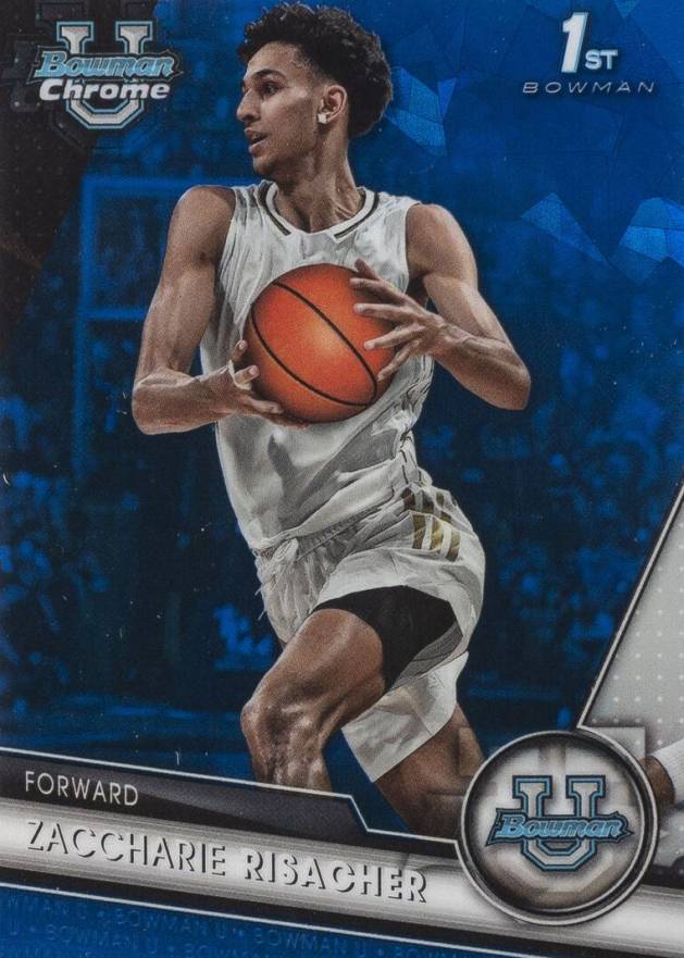 2023 Bowman University Chrome Sapphire Zaccharie Risacher #9 Basketball Card