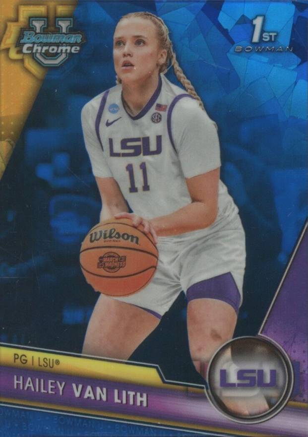 2023 Bowman University Chrome Sapphire Hailey Van Lith #25 Basketball Card