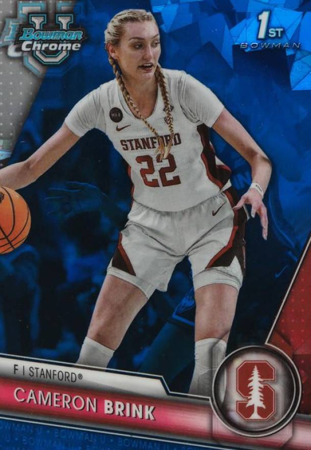 2023 Bowman University Chrome Sapphire Cameron Brink #75 Basketball Card