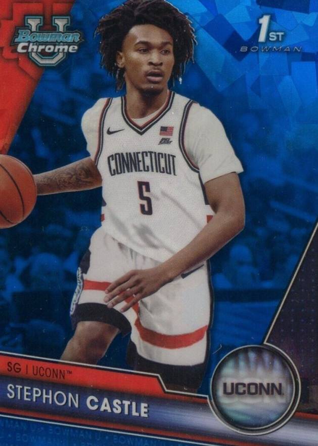 2023 Bowman University Chrome Sapphire Stephon Castle #88 Basketball Card