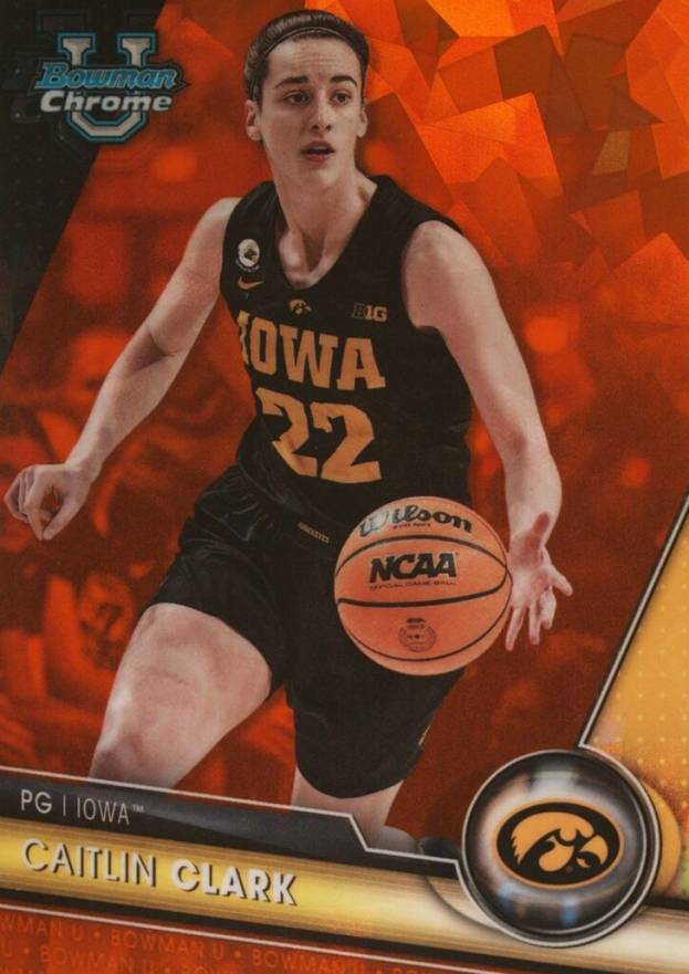 2023 Bowman University Chrome Sapphire Caitlin Clark #34 Basketball Card