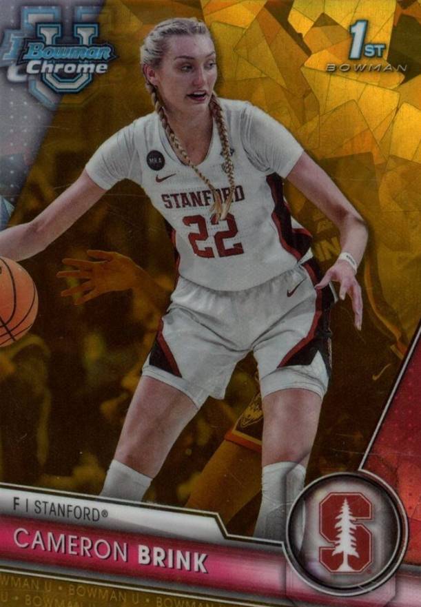 2023 Bowman University Chrome Sapphire Cameron Brink #75 Basketball Card