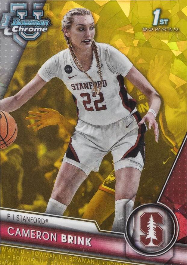 2023 Bowman University Chrome Sapphire Cameron Brink #75 Basketball Card