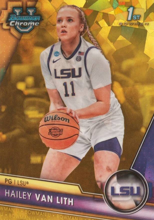 2023 Bowman University Chrome Sapphire Hailey Van Lith #25 Basketball Card