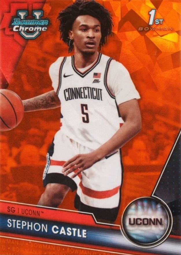 2023 Bowman University Chrome Sapphire Stephon Castle #88 Basketball Card