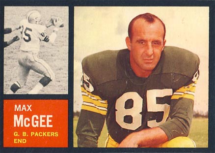 1962 Topps Max McGee #67 Football Card