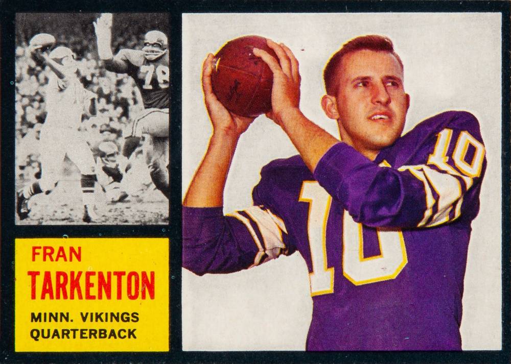 1962 Topps Fran Tarkenton #90 Football Card