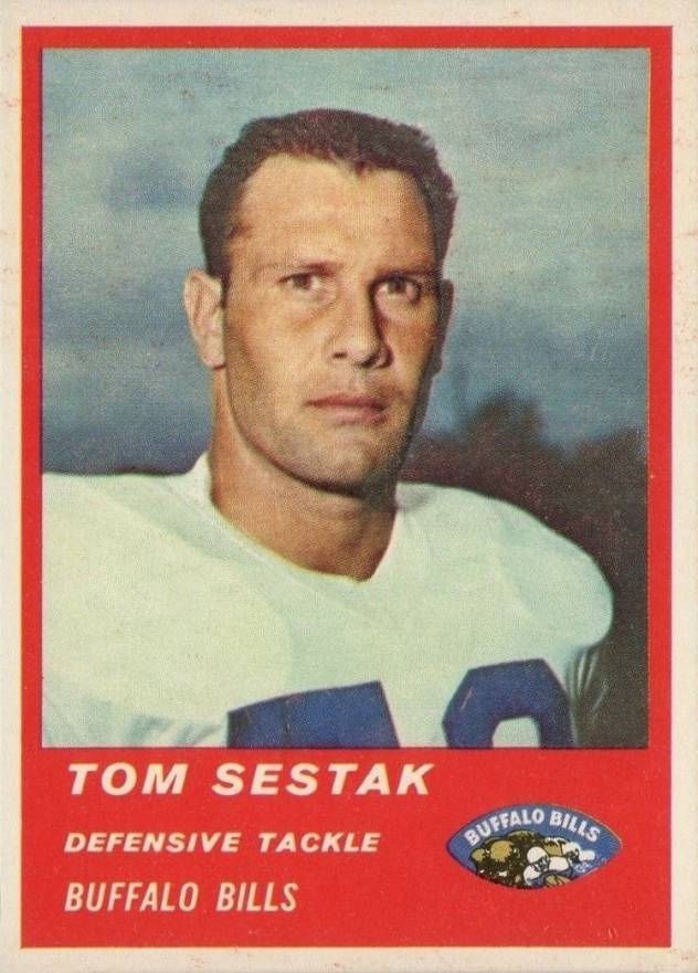 1963 Fleer Tom Sestak #33 Football Card