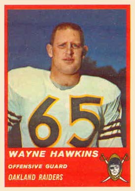 1963 Fleer Wayne Hawkins #61 Football Card