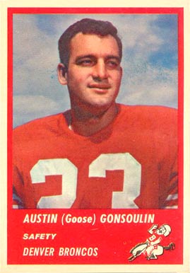 1963 Fleer Austin (Goose) Gonsoulin #85 Football Card