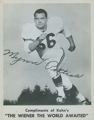 1963 Kahn's Wieners Myron Pottios # Football Card