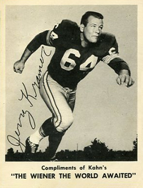 1963 Kahn's Wieners Jerry Kramer # Football Card