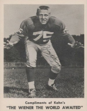 1963 Kahn's Wieners Jim Katcavage # Football Card