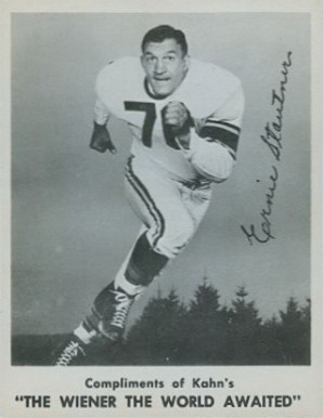 1963 Kahn's Wieners Ernie Stautner # Football Card