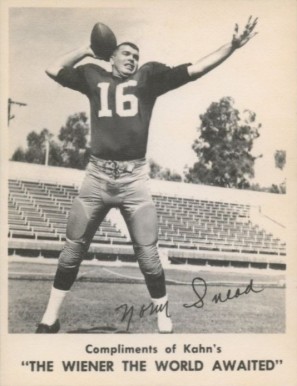 1963 Kahn's Wieners Norm Snead # Football Card