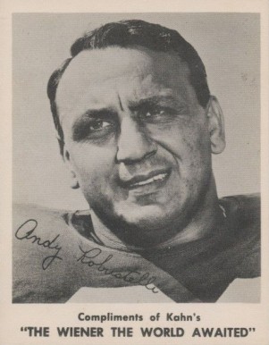 1963 Kahn's Wieners Andy Robustelli # Football Card