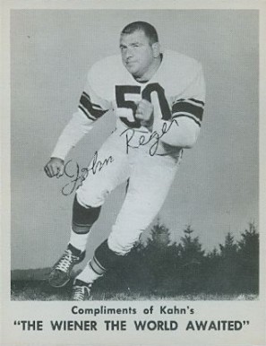 1963 Kahn's Wieners John Reger # Football Card