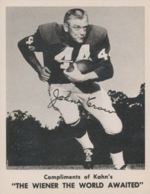 1963 Kahn's Wieners John David Crow # Football Card