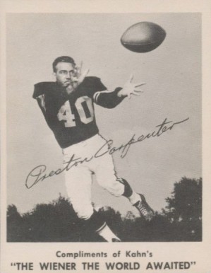 1963 Kahn's Wieners Preston Carpenter # Football Card