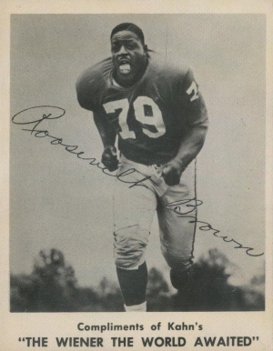 1963 Kahn's Wieners Roosevelt Brown # Football Card