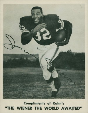 1963 Kahn's Wieners Jim Brown # Football Card