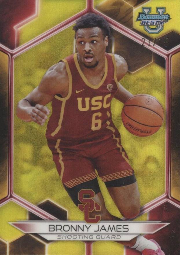 2023 Bowman University Best Bronny James #92 Basketball Card