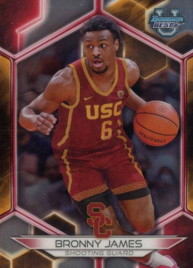 2023 Bowman University Best Bronny James #92 Basketball Card