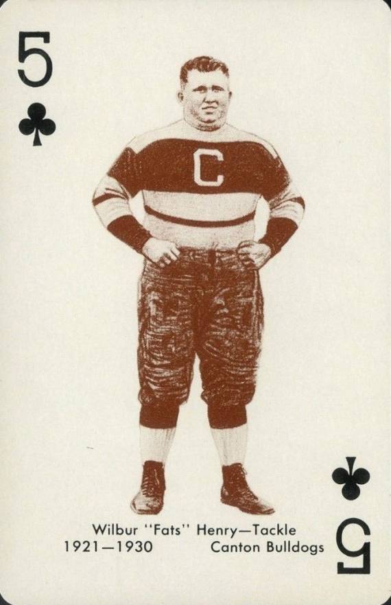 1963 Stancraft Playing Cards Wilbur "Fats" Henry # Football Card