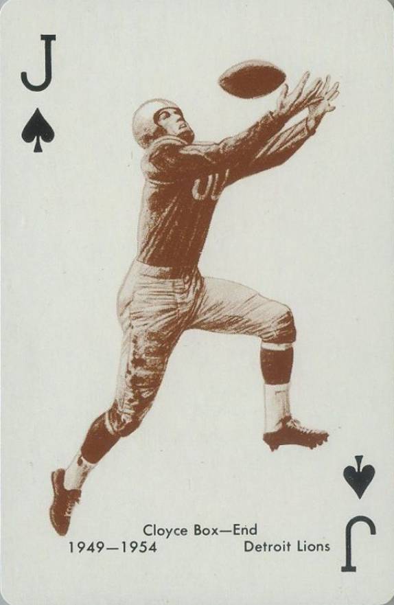 1963 Stancraft Playing Cards Cloyce Box # Football Card