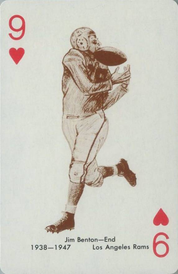 1963 Stancraft Playing Cards Jim Benton # Football Card