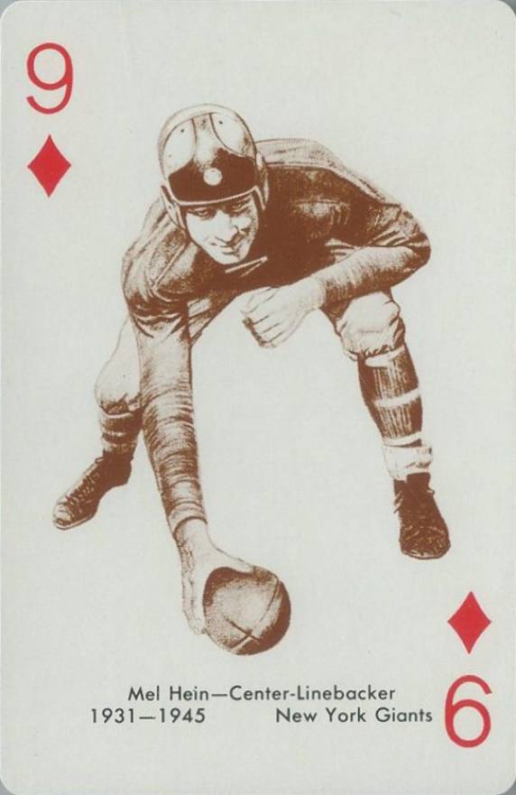 1963 Stancraft Playing Cards Mel Hein # Football Card