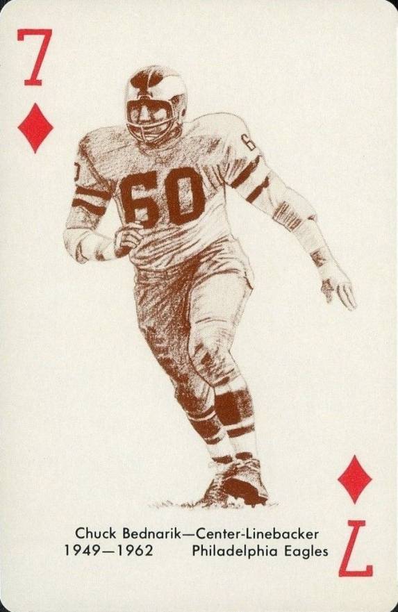 1963 Stancraft Playing Cards Chuck Bednarik # Football Card