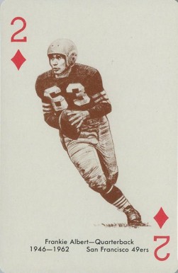 1963 Stancraft Playing Cards Frankie Albert # Football Card