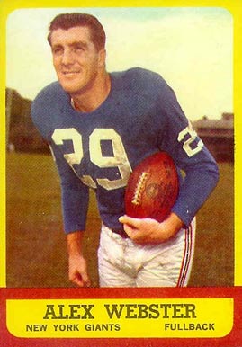 1963 Topps Alex Webster #51 Football Card