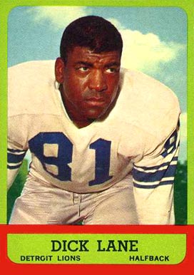 1963 Topps Dick Lane #32 Football Card