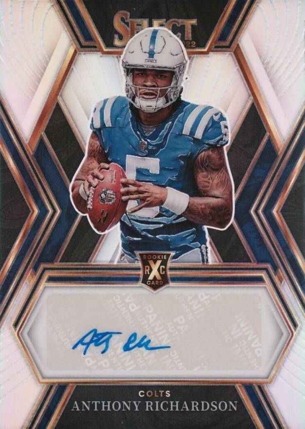 2022 Panini Select 2023 Select XRC Prizm Mystery Autograph Redemption Anthony Richardson #XRCAAR Football Card