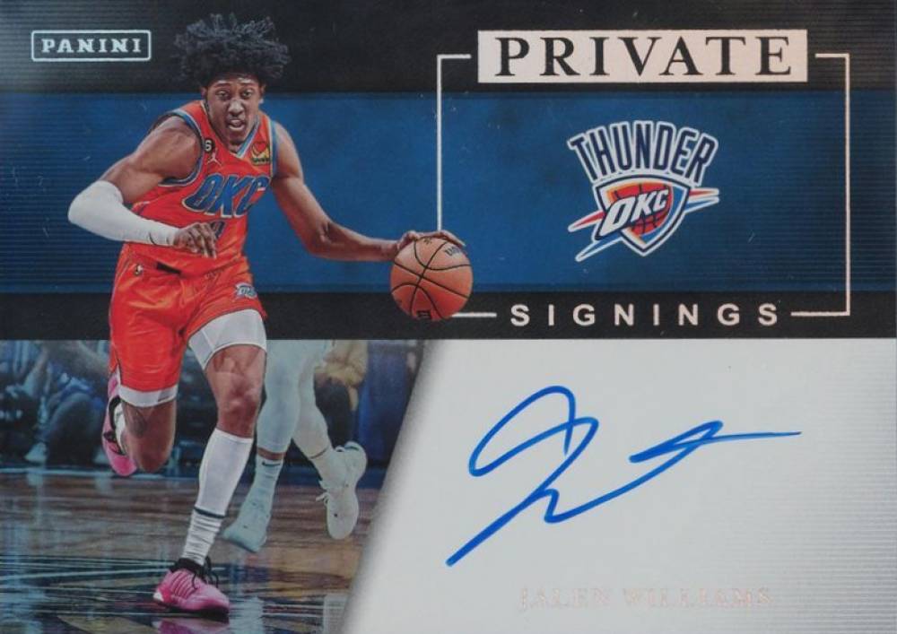 2023 Panini Court Kings Panini Private Signings Jalen Williams #PSJDU Basketball Card