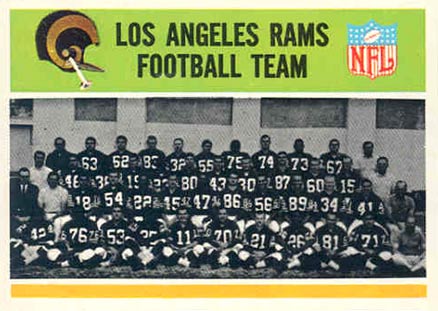 1965 Philadelphia Los Angeles Rams Team #85 Football Card