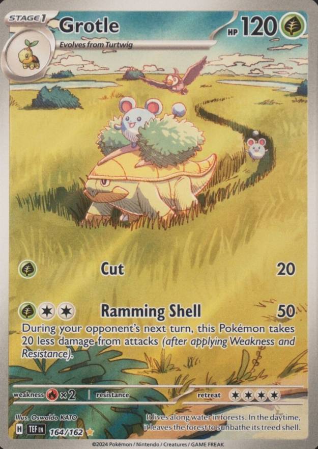 2024 Pokemon Tef EN-Temporal Forces Grotle #164 TCG Card