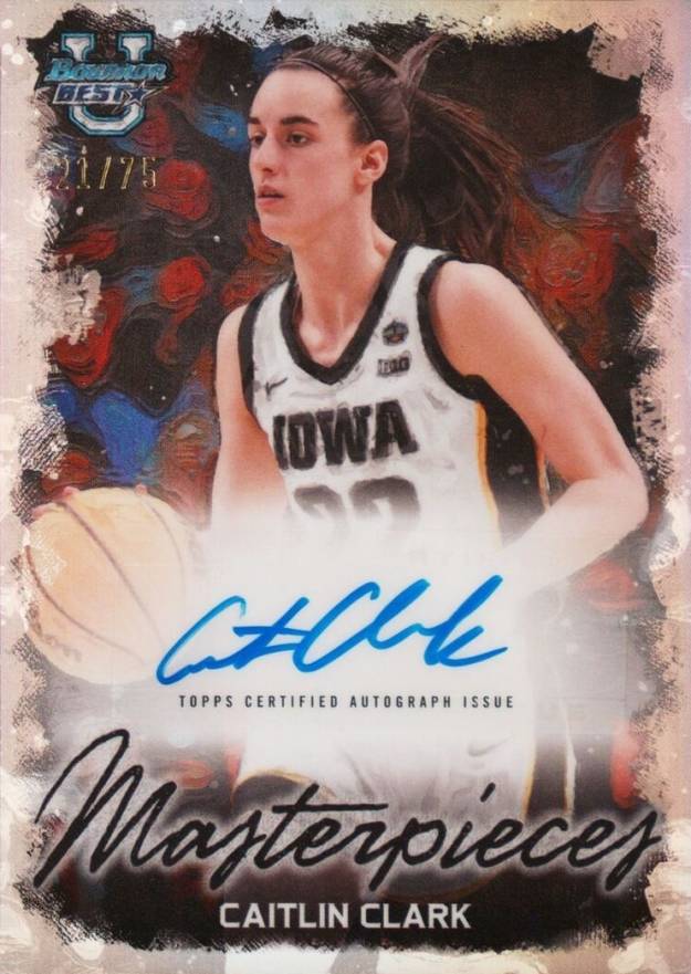 2023 Bowman University Best Bowman Masterpieces Autographs Caitlin Clark #BMACC Basketball Card