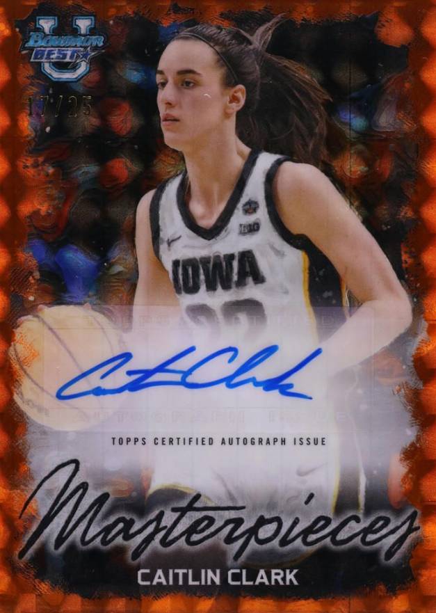 2023 Bowman University Best Bowman Masterpieces Autographs Caitlin Clark #BMACC Basketball Card