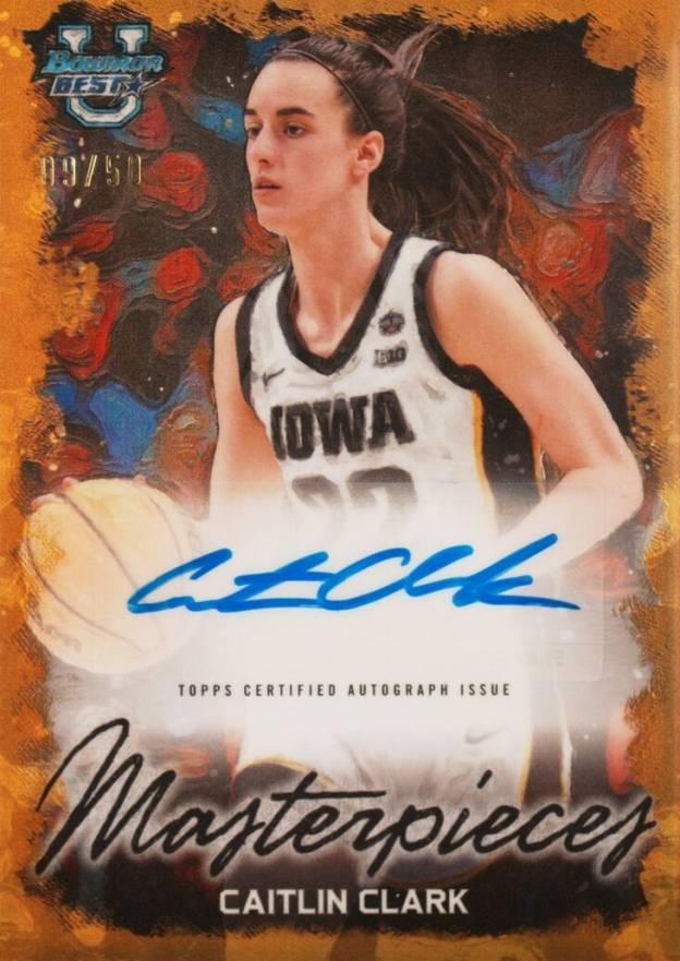 2023 Bowman University Best Bowman Masterpieces Autographs Caitlin Clark #BMACC Basketball Card