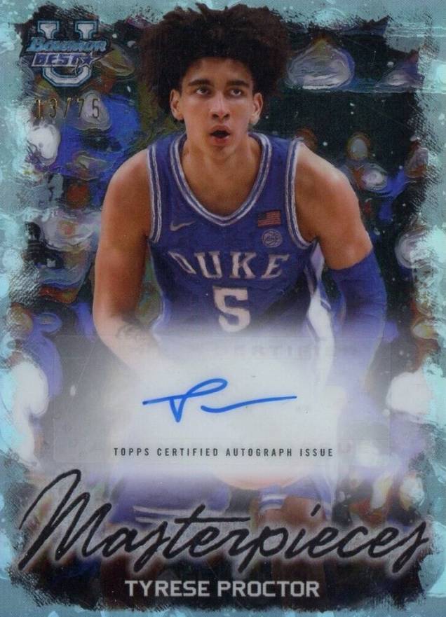 2023 Bowman University Best Bowman Masterpieces Autographs Tyrese Proctor #BMATP Basketball Card