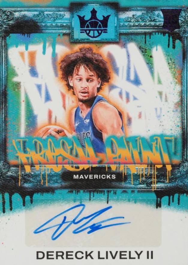 2023 Panini Court Kings Fresh Paint Autographs Dereck Lively II #FPDLT Basketball Card