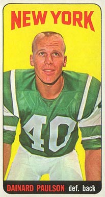 1965 Topps Dainard Paulson #123 Football Card