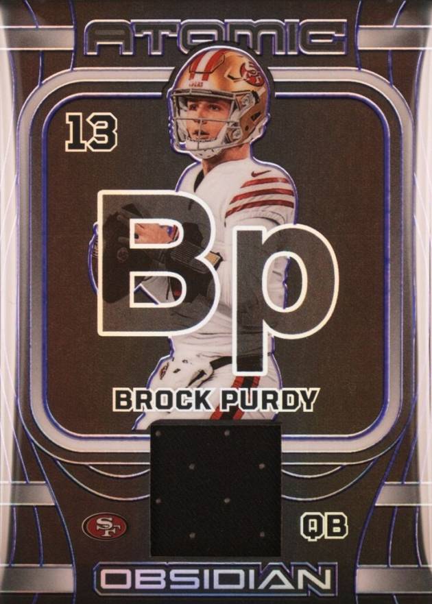 2023 Panini Obsidian Atomic Materials Brock Purdy #AMABPU Football Card