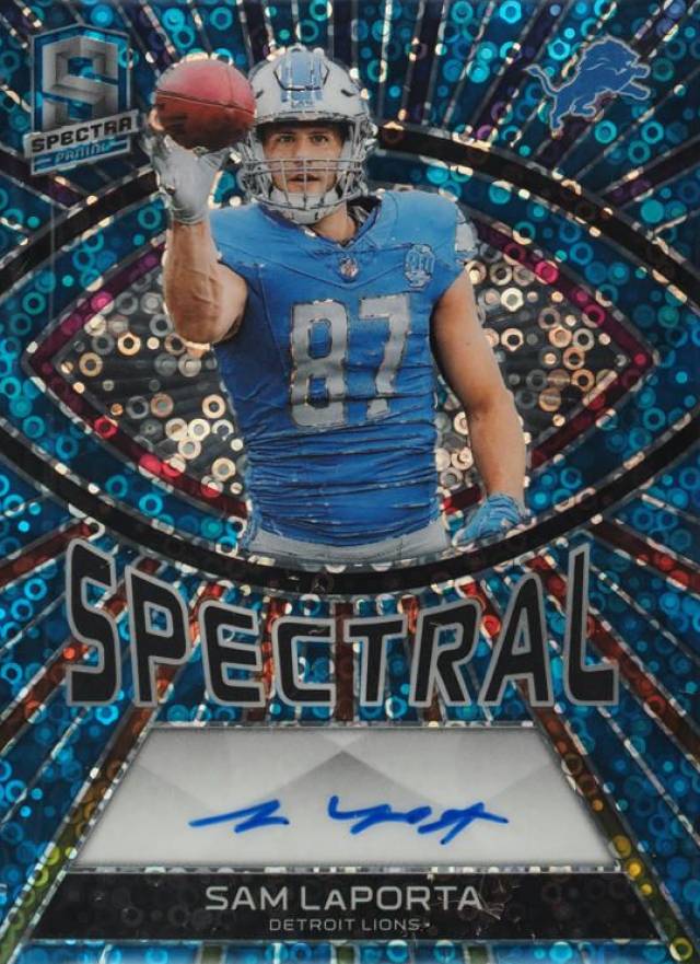 2023 Panini Spectra Spectral Signatures Sam LaPorta #SSSLA Football Card