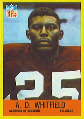 1967 Philadelphia A.D. Whitfield #191 Football Card