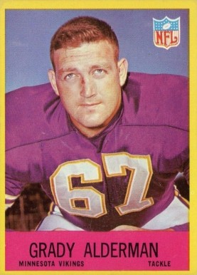 1967 Philadelphia Grady Alderman #98 Football Card