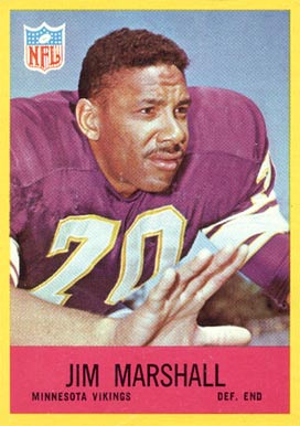 1967 Philadelphia Jim Marshall #103 Football Card